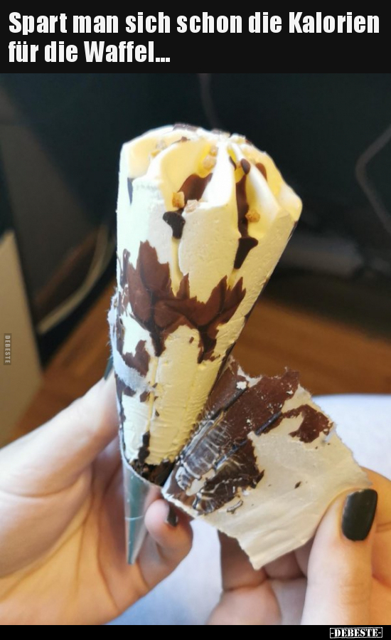 Spart man sich schon die Kalorien für die Waffel...