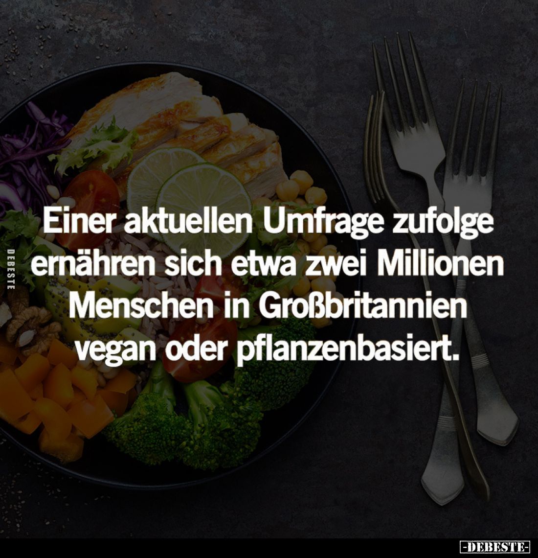 Einer aktuellen Umfrage zufolge ernähren sich etwa zwei Millionen Menschen in Großbritannien vegan oder pflanzenbasiert.