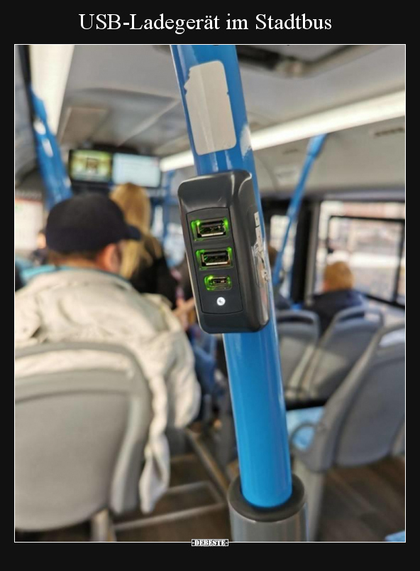 USB-Ladegerät im Stadtbus.. - Lustige Bilder | DEBESTE.de