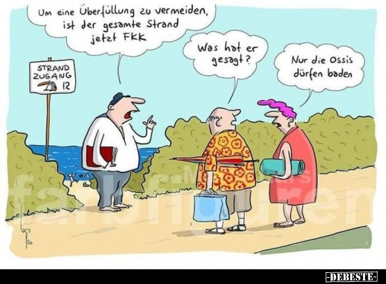 Um eine Überfüllung zu vermeiden, ist der gesamte Strand.. - Lustige Bilder | DEBESTE.de