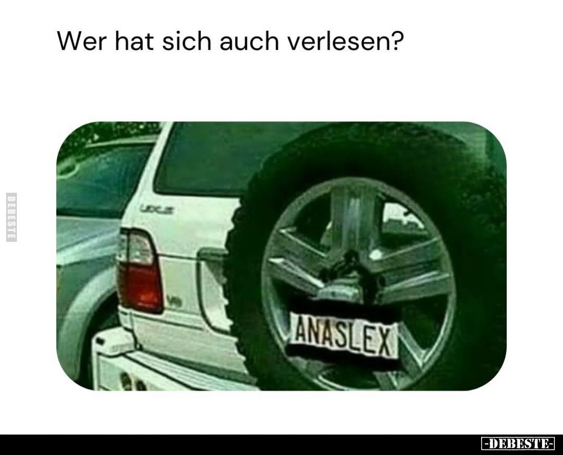 Wer hat sich auch verlesen?