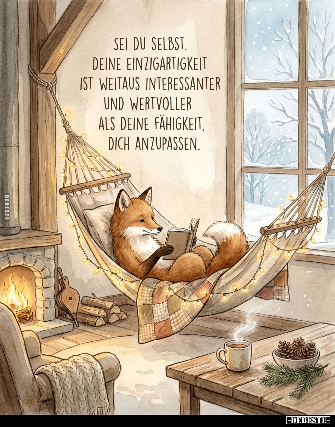 Sei du selbst. Deine Einzigartigkeit ist weitaus interessanter und wertvoller als deine Fähigkeit, dich anzupassen.