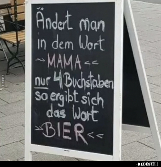 Ändert man in dem Wort >>MAMA<< nur 4 Buchstaben so.. - Lustige Bilder | DEBESTE.de