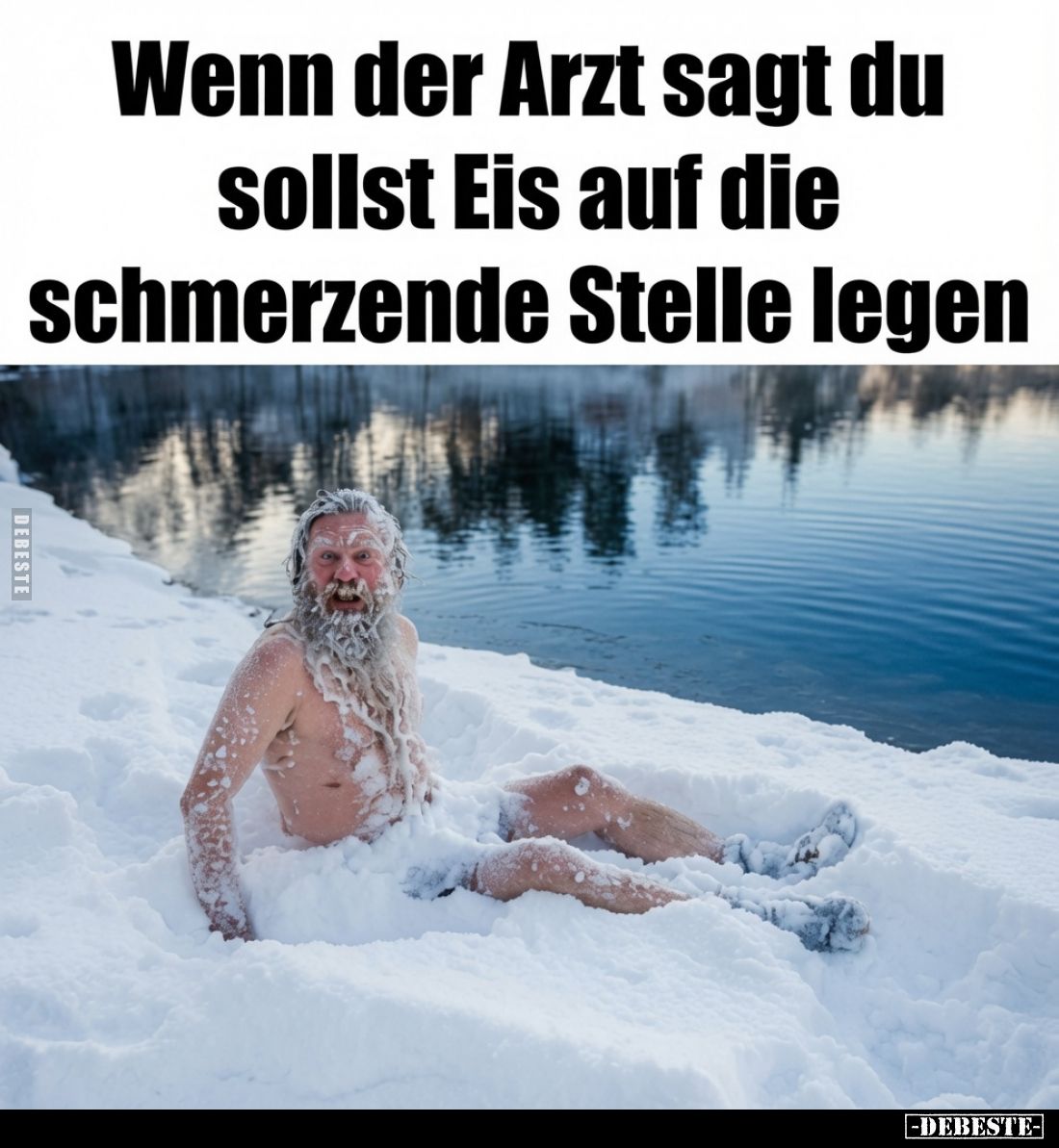Wenn der Arzt sagt du sollst Eis auf die schmerzende Stelle legen
