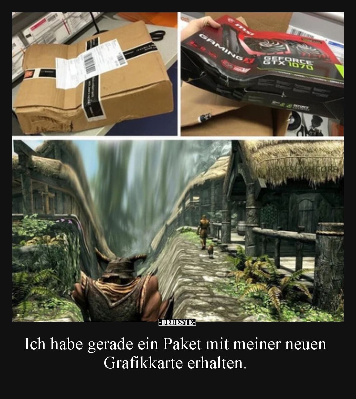 Ich habe gerade ein Paket mit meiner neuen Grafikkarte erhalten.