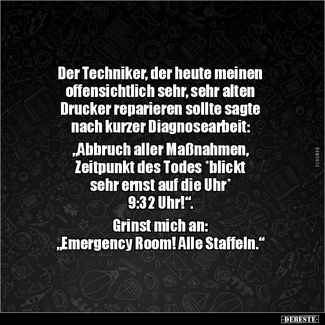 Der Techniker, der heute meinen offensichtlich sehr.. - Lustige Bilder | DEBESTE.de