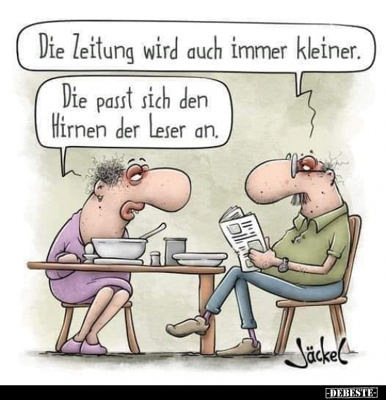 Die Zeitung wird auch immer kleiner.. - Lustige Bilder | DEBESTE.de