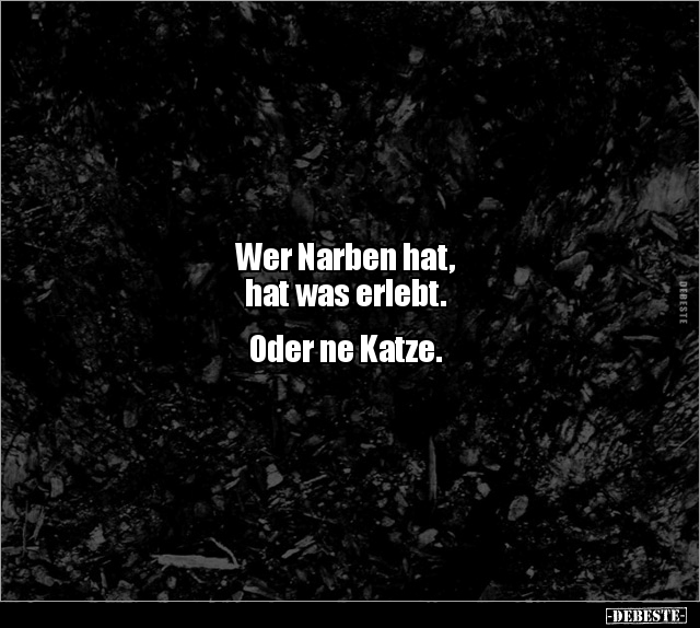 Wer Narben hat, hat was erlebt. Oder ne Katze... - Lustige Bilder | DEBESTE.de
