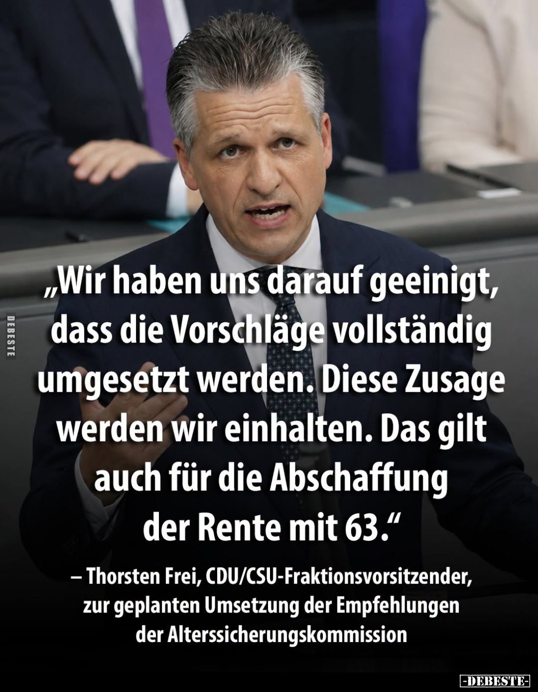 "Wir haben uns darauf geeinigt, dass die Vorschläge vollständig umgesetzt werden. Diese Zusage werden wir einhalten. Das...