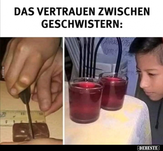 Das Vertrauen zwischen Geschwistern.. - Lustige Bilder | DEBESTE.de