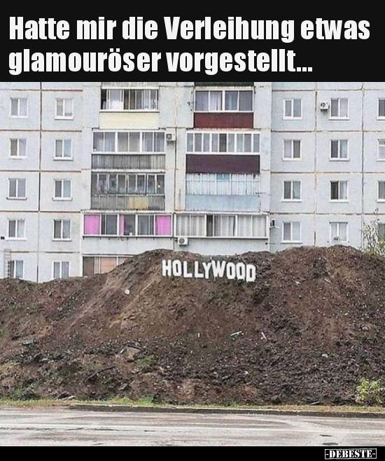 Hatte mir die Verleihung etwas glamouröser..