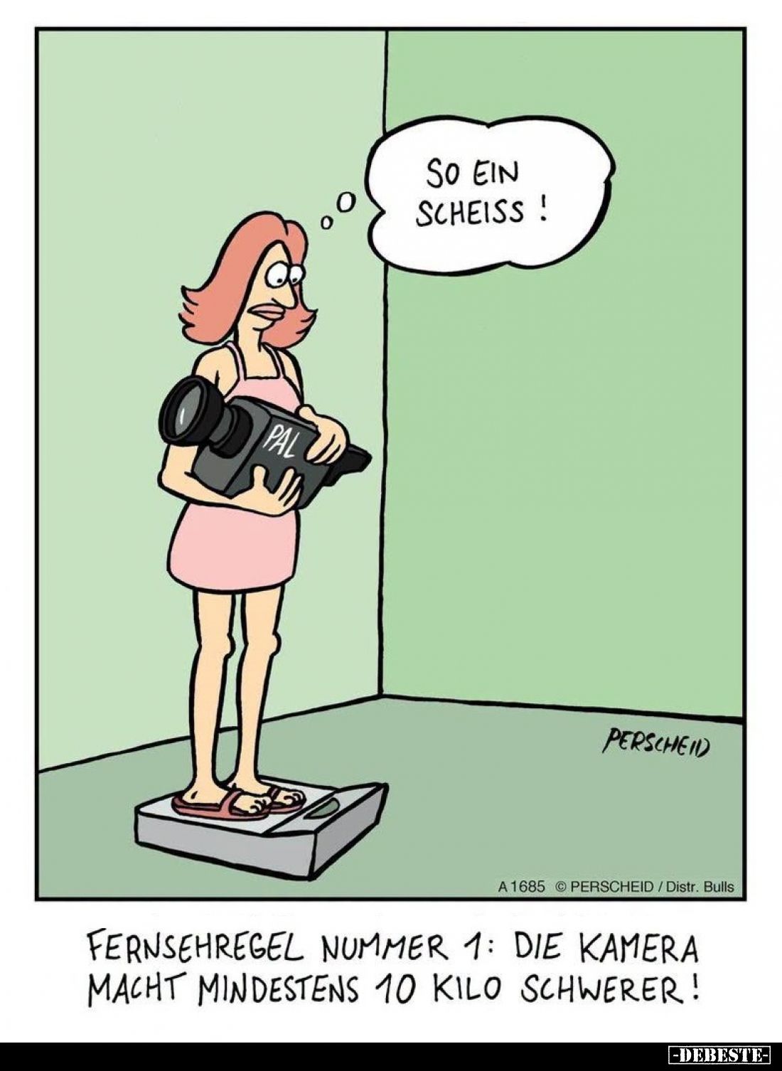 So ein Scheiß!
Fernsehregel Nummer 1: Die Kamera macht mindestens 10 Kilo schwerer!