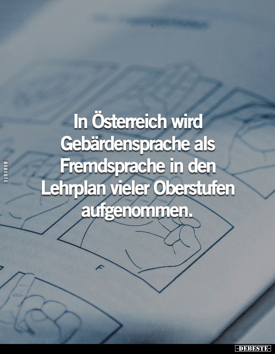 In Österreich wird Gebärdensprache als Fremdsprache in den Lehrplan vieler Oberstufen aufgenommen.