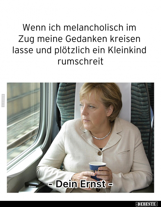Wenn ich melancholisch im Zug meine Gedanken kreisen lasse.. - Lustige Bilder | DEBESTE.de