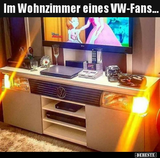 Im Wohnzimmer eines VW-Fans...