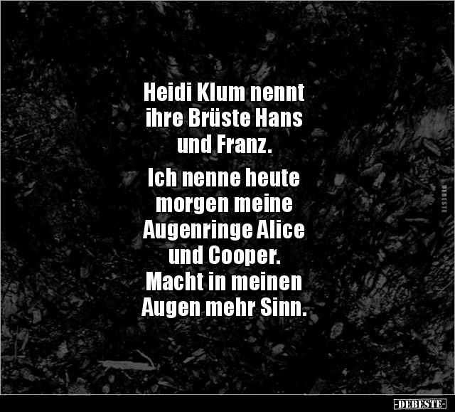 Heidi Klum nennt ihre Brüste Hans und Franz.. - Lustige Bilder | DEBESTE.de