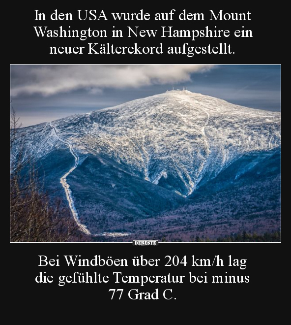 In den USA wurde auf dem Mount Washington in New Hampshire.. - Lustige Bilder | DEBESTE.de