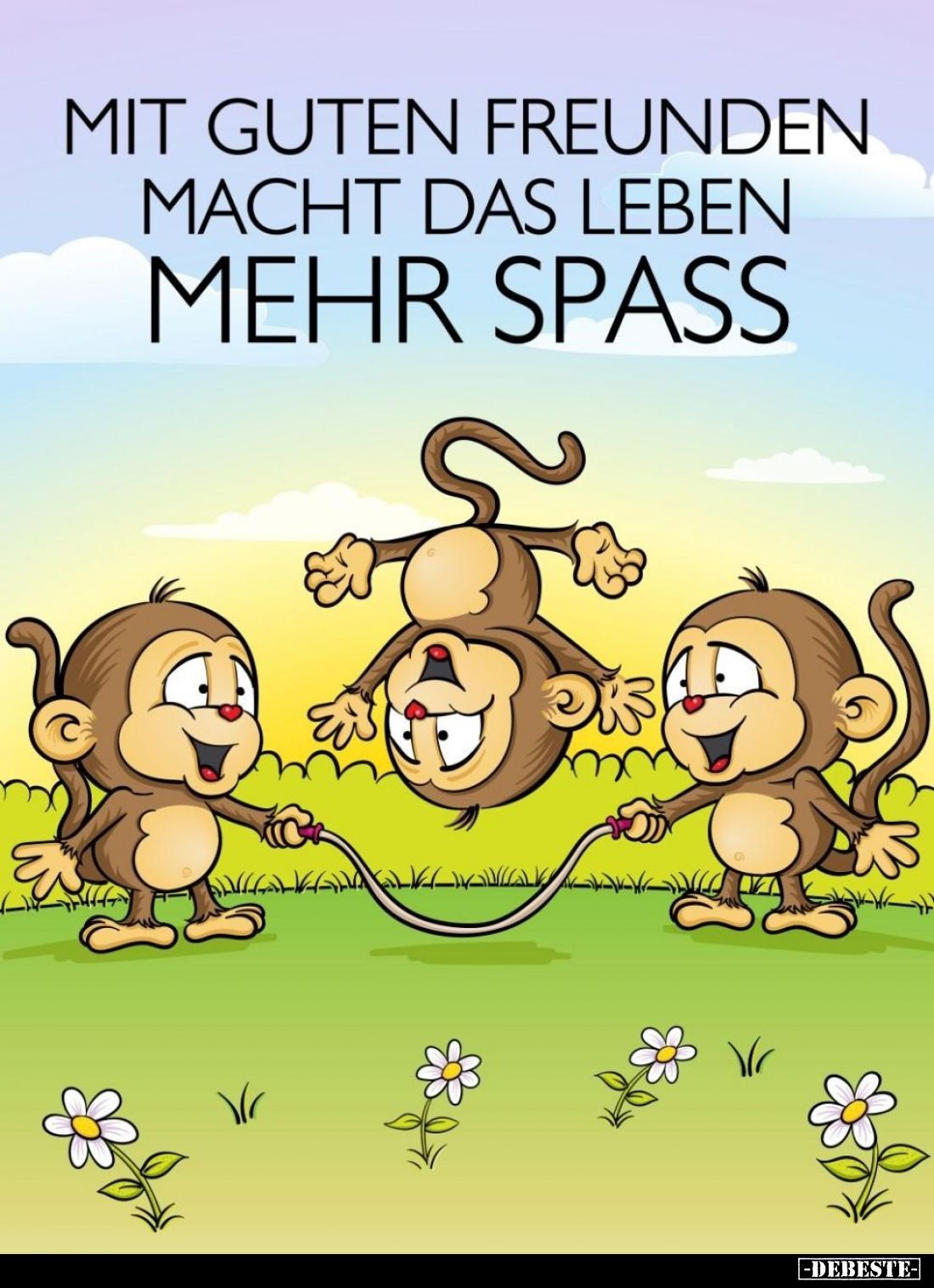 Mit guten Freunden macht das Leben mehr Spass.