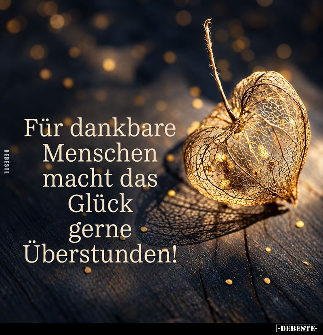 Für dankbare Menschen macht das Glück gerne Überstunden!