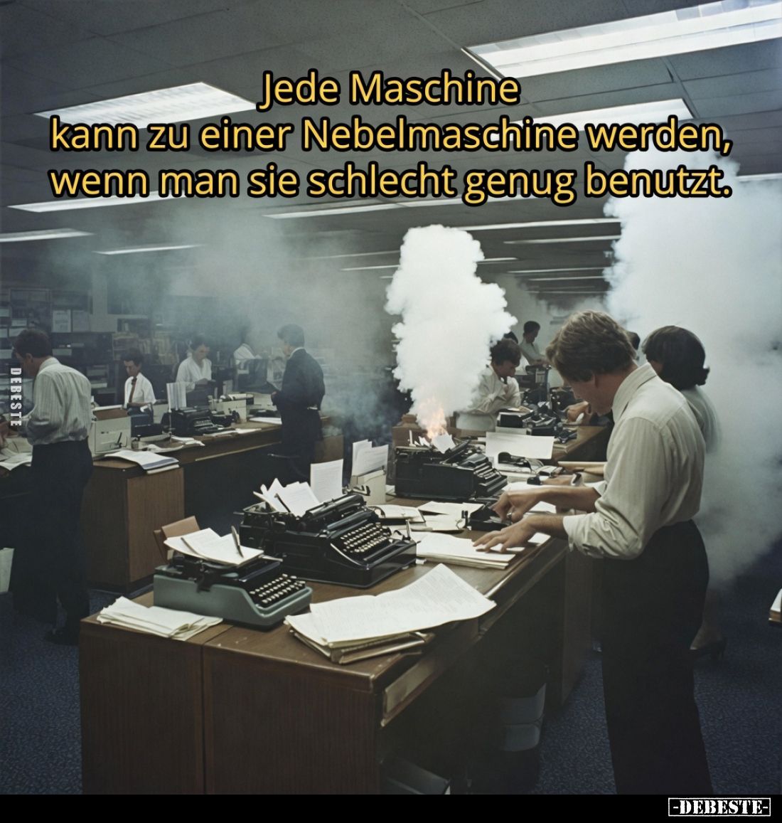 Jede Maschine kann zu einer Nebelmaschine werden, wenn man sie schlecht genug benutzt.
