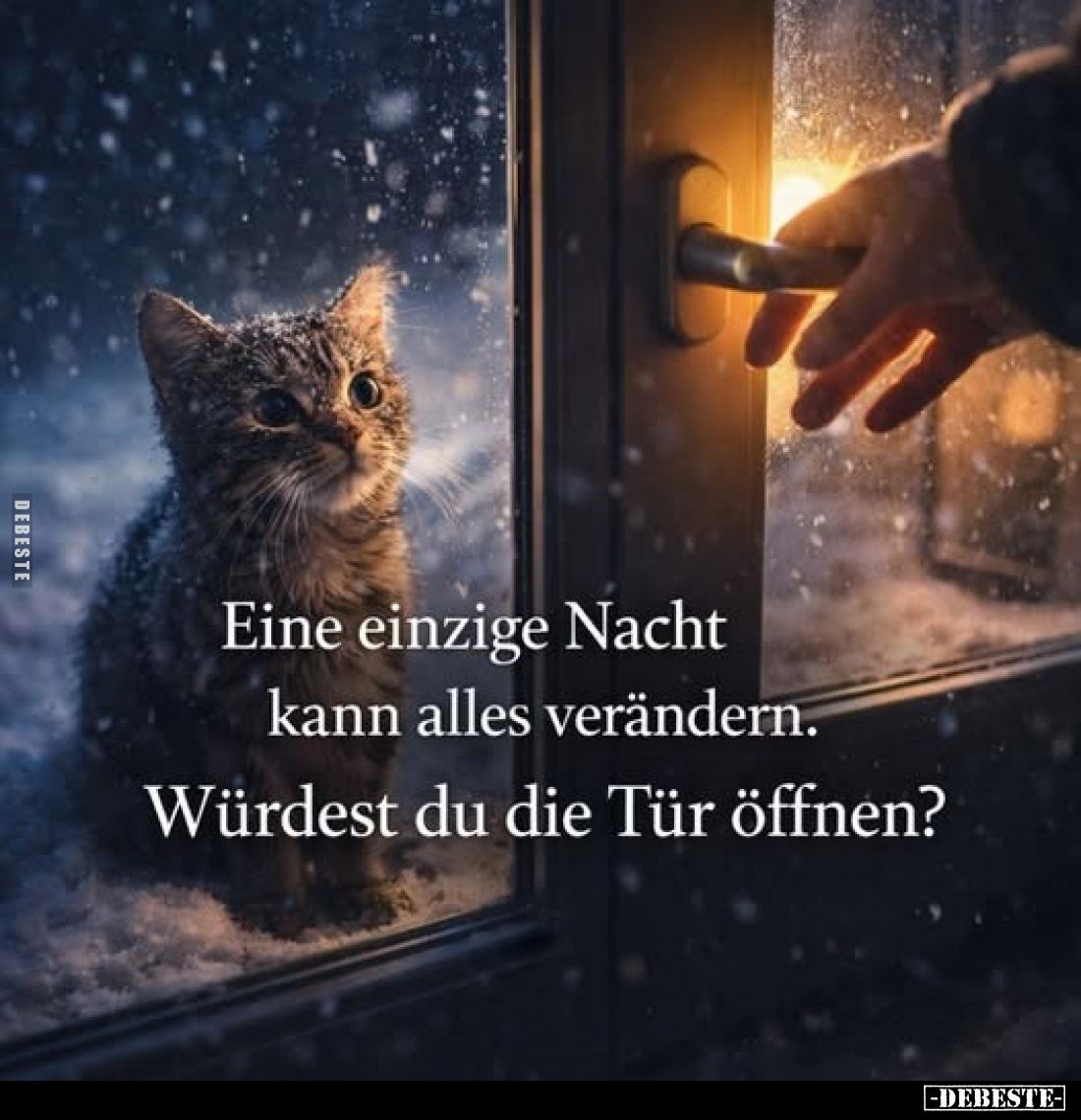 Eine einzige Nacht kann alles verändern.
Würdest du die Tür öffnen?