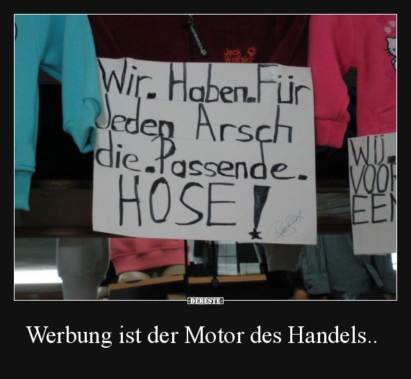 Werbung Ist Der Motor Des Handels Lustige Bilder Spruche Witze Echt Lustig