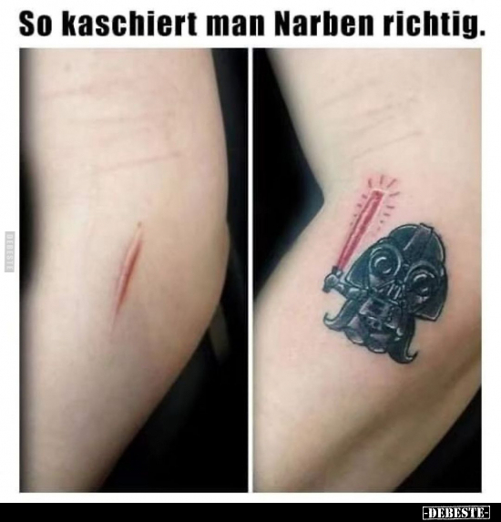 So kaschiert man Narben richtig... - Lustige Bilder | DEBESTE.de