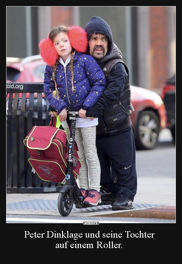 Peter Dinklage und seine Tochter auf einem Roller... - Lustige Bilder | DEBESTE.de