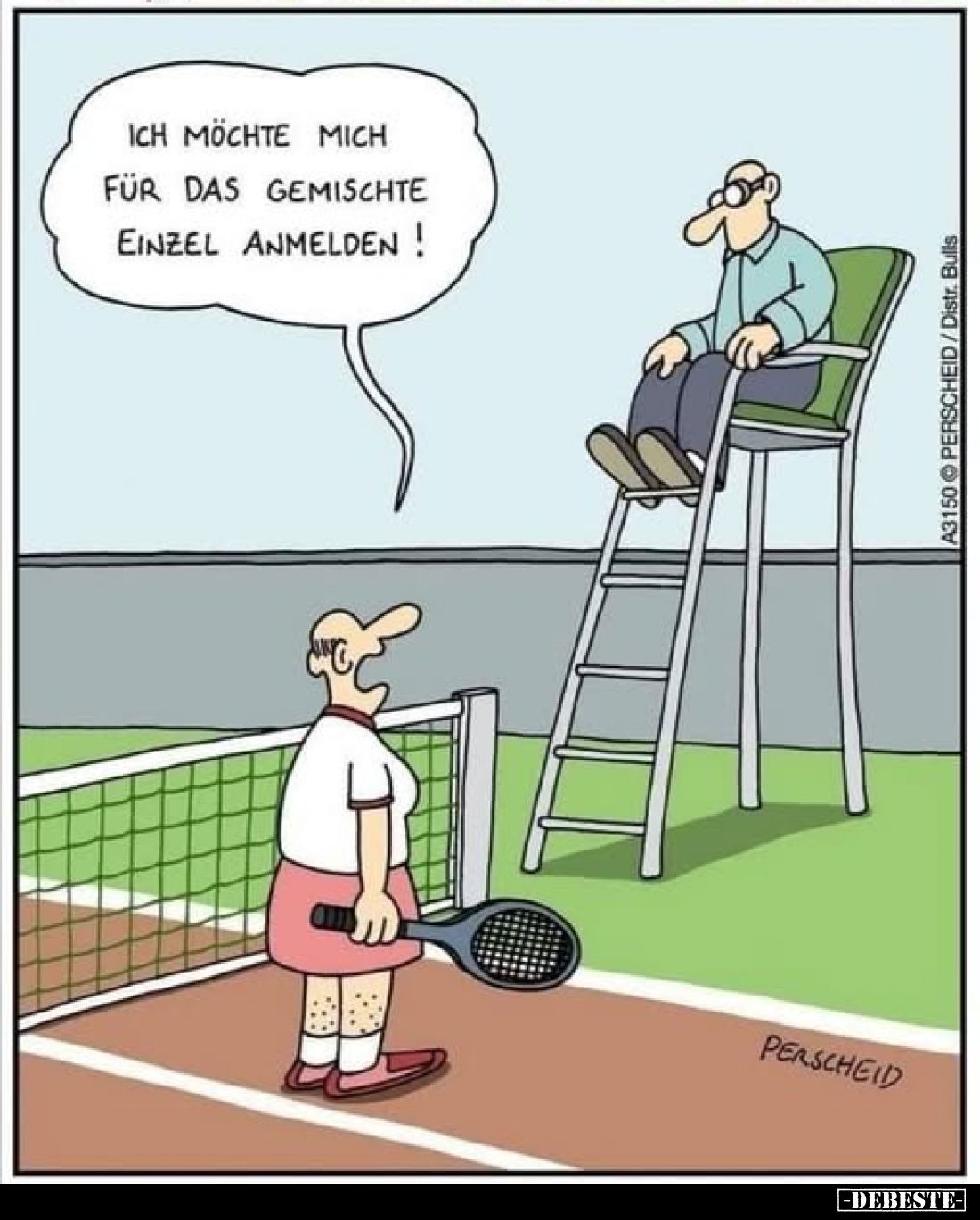 Ich möchte mich für das gemischte Einzel anmelden!