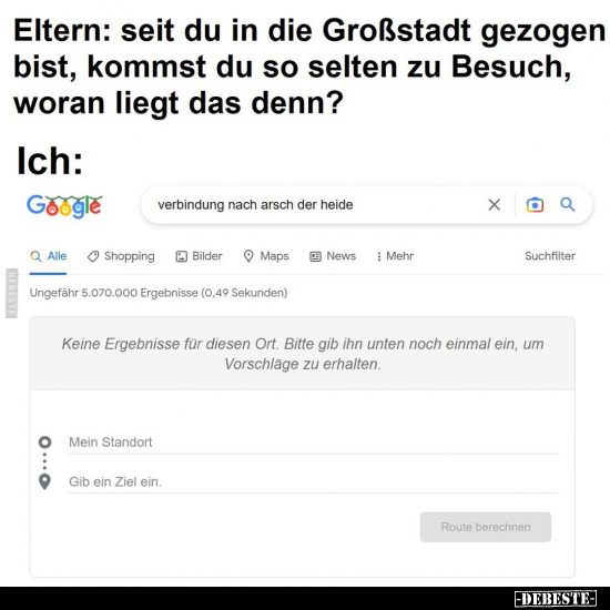 Eltern: seit du in die Großstadt gezogen bist, kommst du so.. - Lustige Bilder | DEBESTE.de