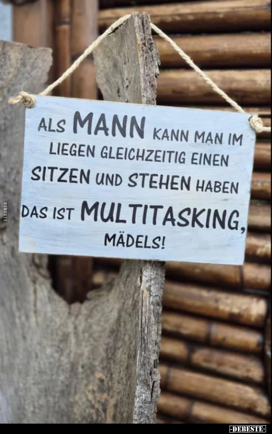 Als Mann kann man im Liegen.. - Lustige Bilder | DEBESTE.de