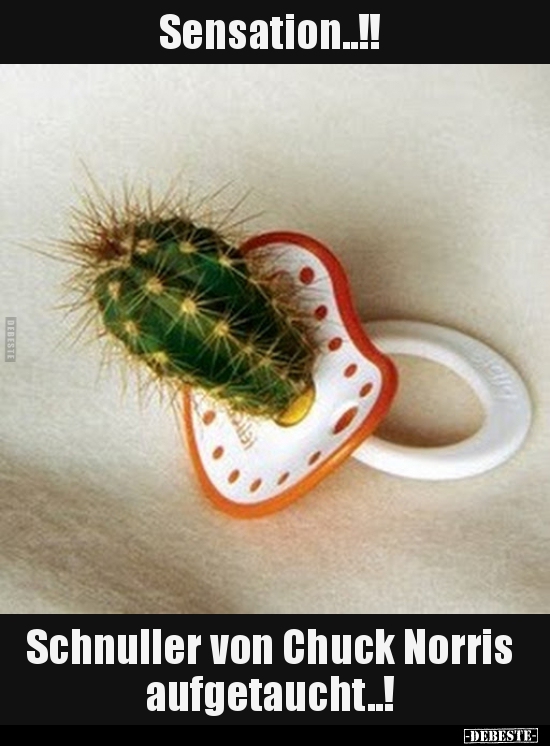 Sensation..!! Schnuller von Chuck Norris aufgetaucht..! - Lustige Bilder | DEBESTE.de