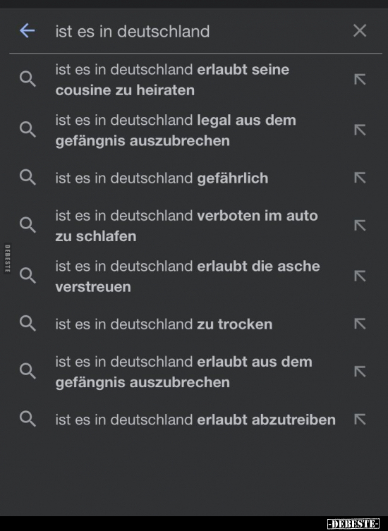 Ist es in Deutschland..