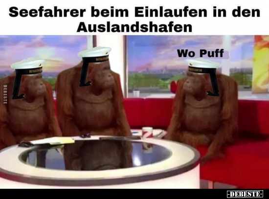 Seefahrer beim Einlaufen in den Auslandshafen..