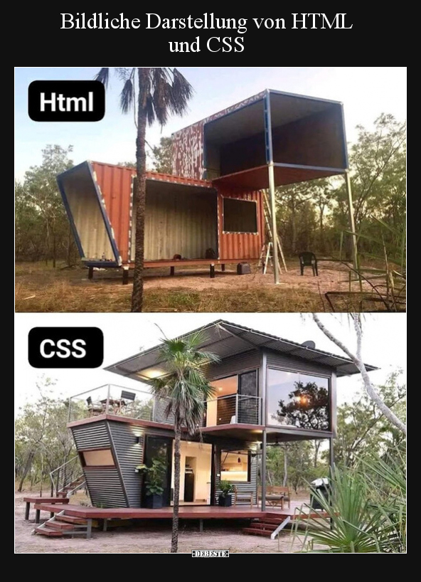 Bildliche Darstellung von HTML und CSS.. - Lustige Bilder | DEBESTE.de