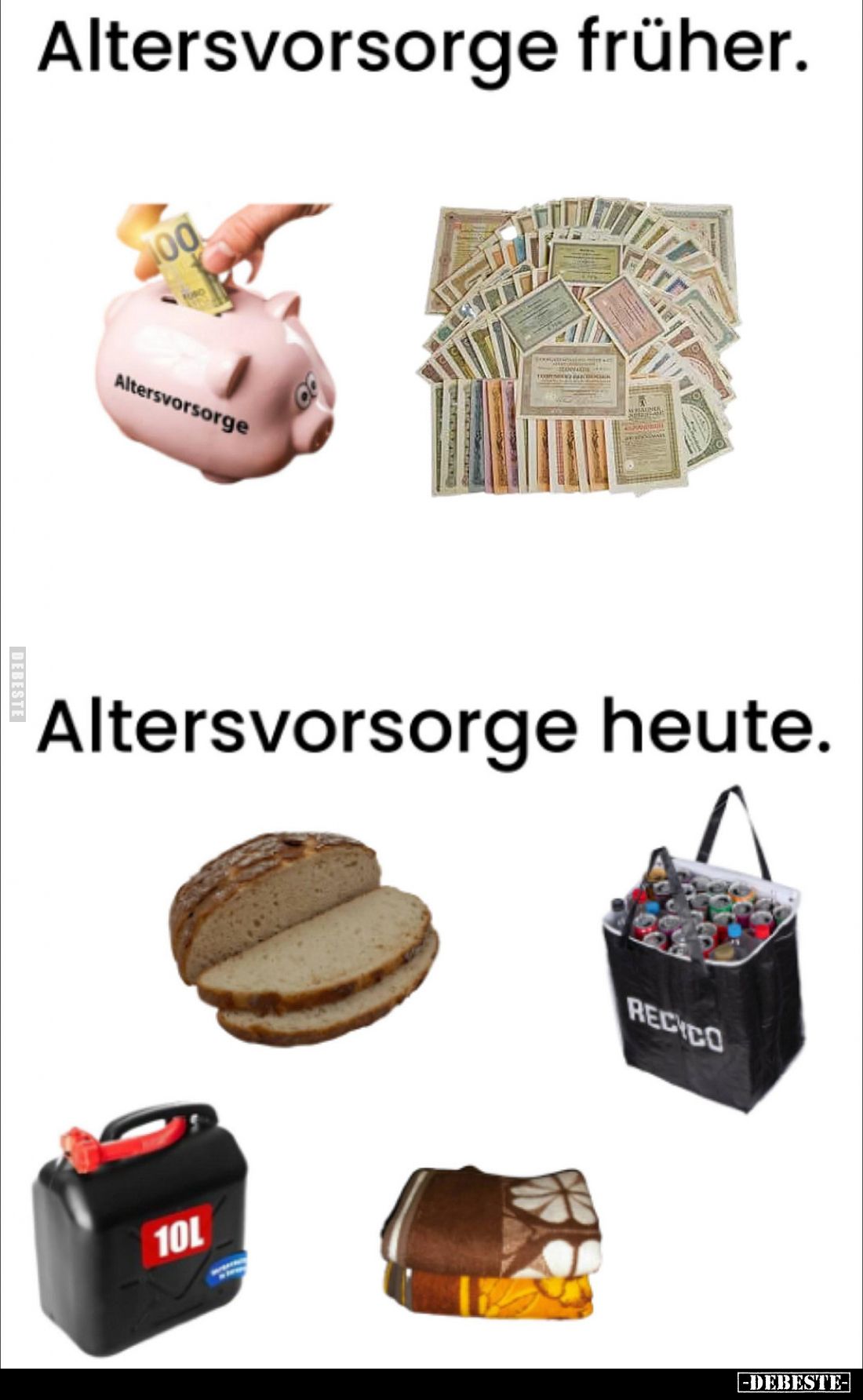 Altersvorsorge früher.

Altersvorsorge heute.