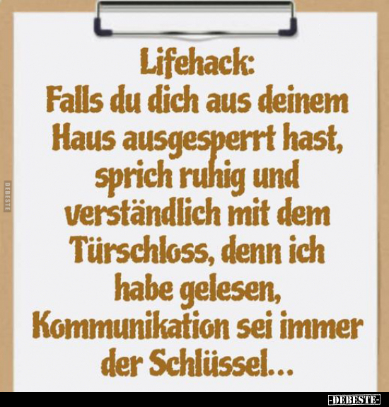 Lifehack: Falls du dich aus deinem Haus ausgesperrt hast.. - Lustige Bilder | DEBESTE.de