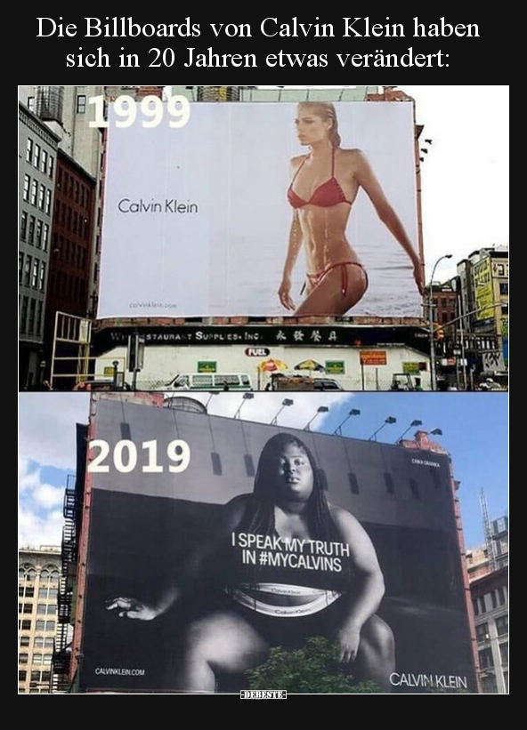 Die Billboards von Calvin Klein haben sich in 20 Jahren.. - Lustige Bilder | DEBESTE.de