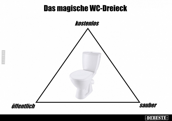 Das magische WC-Dreieck.. - Lustige Bilder | DEBESTE.de