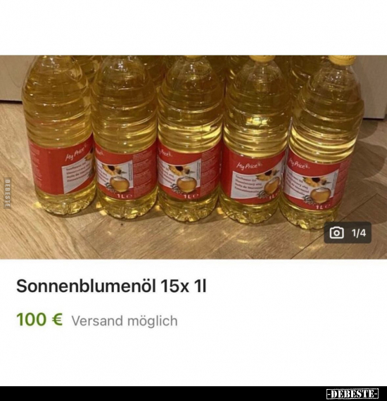 Sonnenblumenöl 15x 1l.. - Lustige Bilder | DEBESTE.de