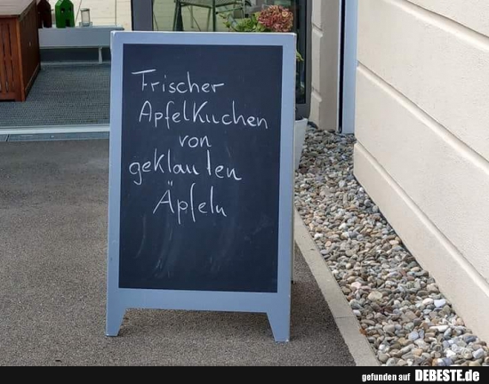Frischer Apfelkuchen geklauten Äpfeln.. - Lustige Bilder | DEBESTE.de
