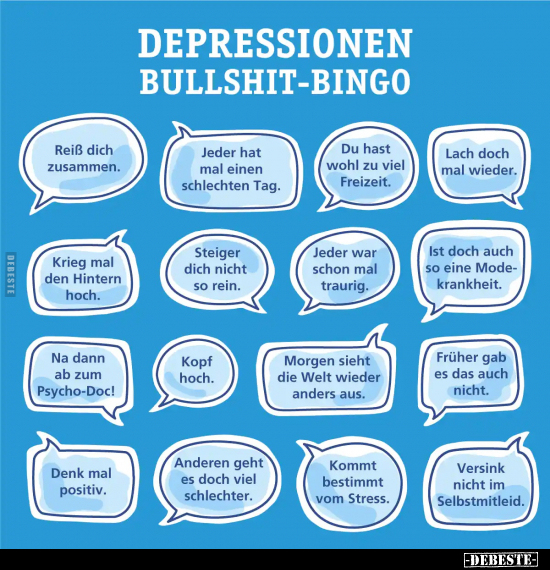 Depressionen Bullshit-Bingo.. - Lustige Bilder | DEBESTE.de