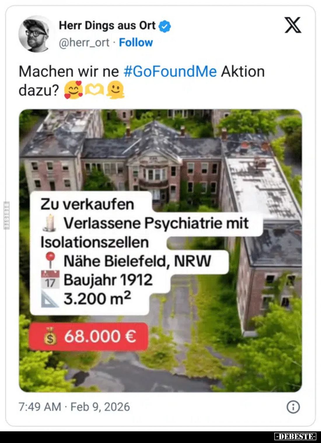 Machen wir ne #GoFoundMe Aktion dazu?