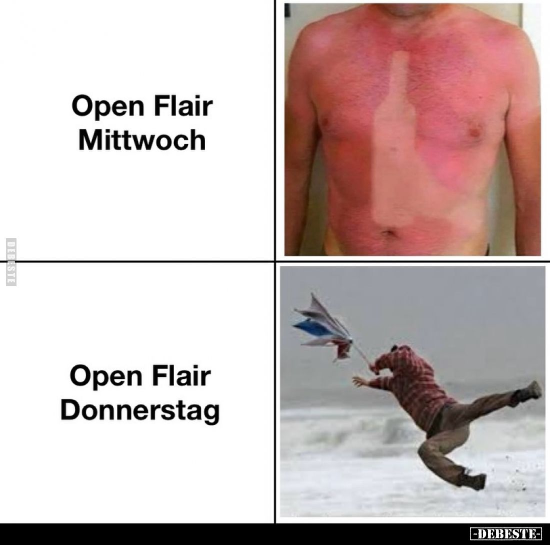 Open Flair Mittwoch.
Open Flair Donnerstag.