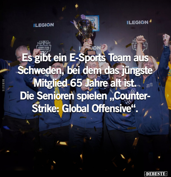 Es gibt ein E-Sports Team aus Schweden, bei dem das jüngste.. - Lustige Bilder | DEBESTE.de