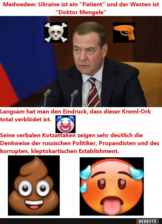 Putins Spießgeselle kotzt wieder verbalen Dünnschiß - Lustige Bilder | DEBESTE.de