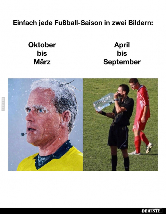Einfach jede Fußball-Saison in zwei Bildern.. - Lustige Bilder | DEBESTE.de