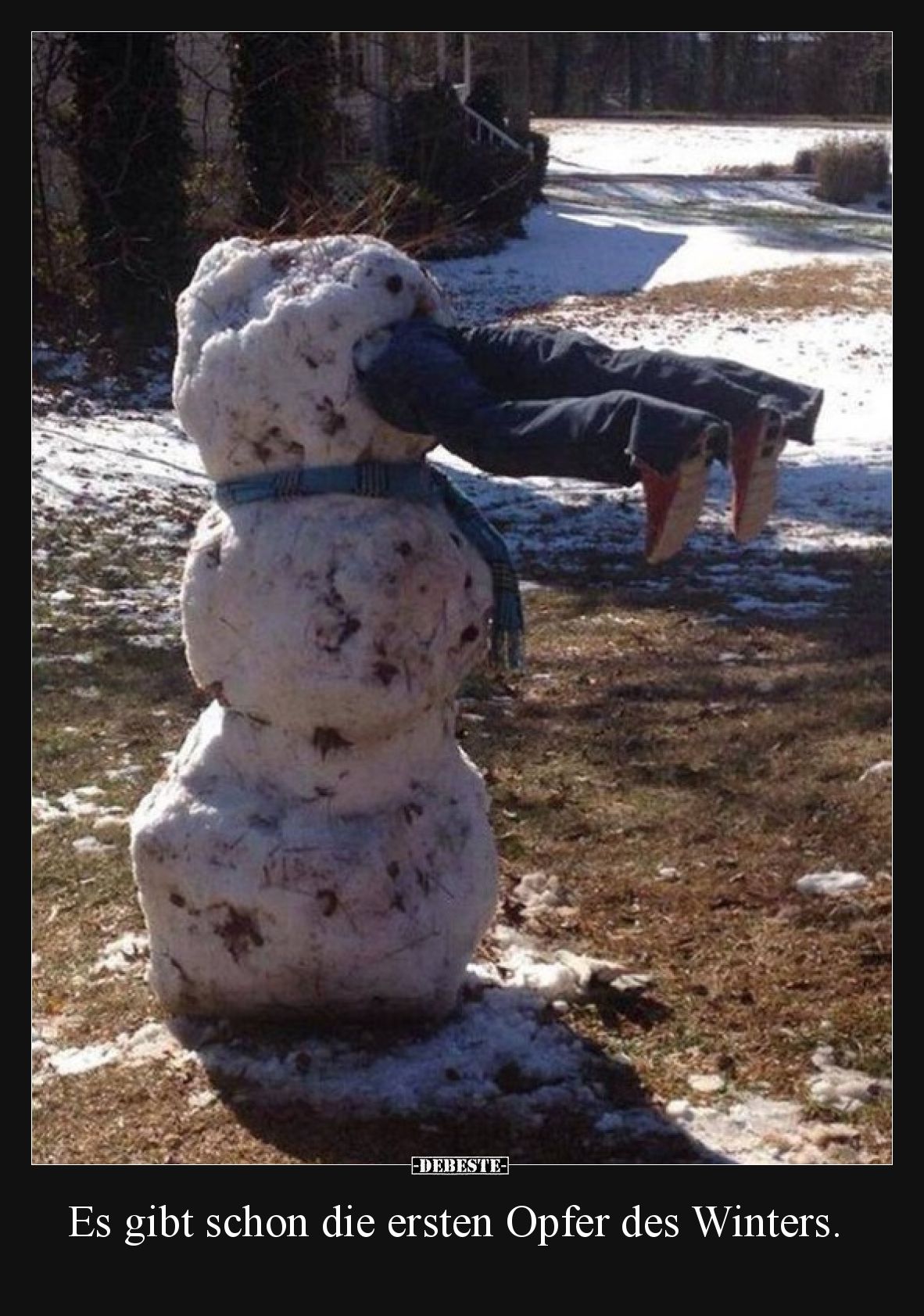 Es gibt schon die ersten Opfer des Winters.