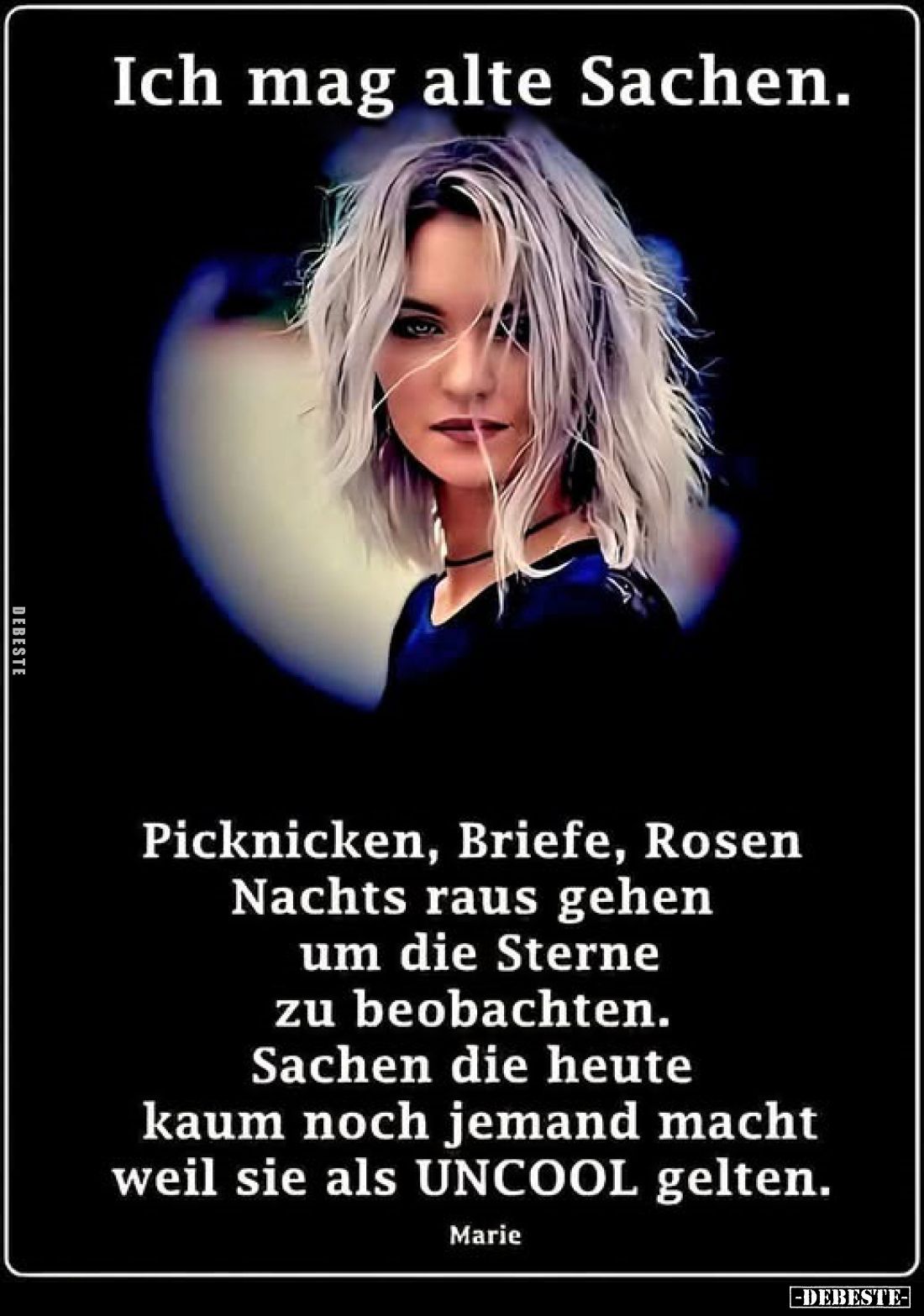 Ich mag alte Sachen. Picknicken, Briefe, Rosen, Nachts raus.. - Lustige Bilder | DEBESTE.de