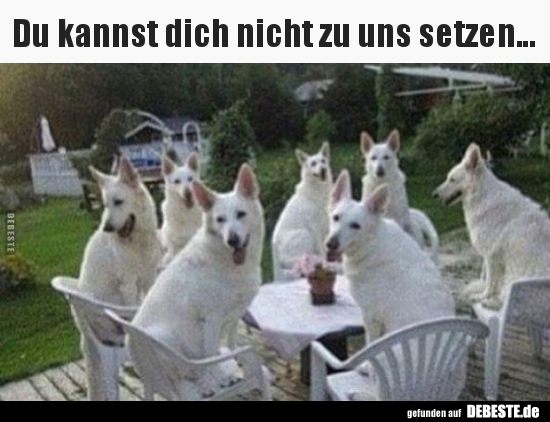 Du kannst dich nicht zu uns setzen...